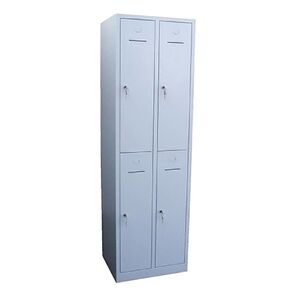 4-deurs locker, lockerkast locker 1950 x 600 x 500 Grijs/Grijs, cilinderslot 4-deurs locker, lockerkast locker 1950 x 600 x 500 Grijs/Grijs, cilinderslot
