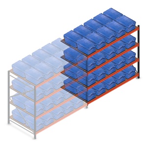 Aanbouwsectie AR bakkenkast 2000x2250x1200, 4 niveaus met 40 distributiebakken Aanbouwsectie AR bakkenkast 2000x2250x1200, 4 niveaus met 40 distributiebakken