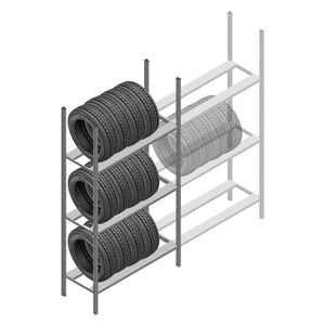 Bandenstelling Medium Duty 2000x1000x600 3 niveaus beginsectie Bandenstelling Medium Duty 2000x1000x600 3 niveaus beginsectie
