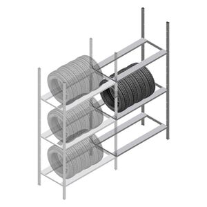 Bandenstelling Medium Duty 2000x1000x700 3 niveaus aanbouwsectie Bandenstelling Medium Duty 2000x1000x700 3 niveaus aanbouwsectie