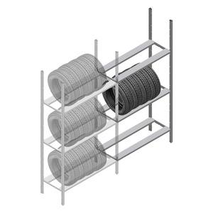 Bandenstelling Medium Duty 2200x1000x600 3 niveaus aanbouwsectie Bandenstelling Medium Duty 2200x1000x600 3 niveaus aanbouwsectie