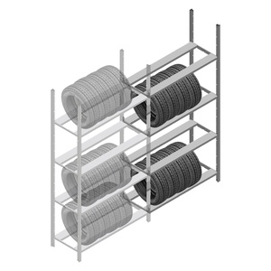 Bandenstelling Medium Duty 2200x1000x600 4 niveaus aanbouwsectie Bandenstelling Medium Duty 2200x1000x600 4 niveaus aanbouwsectie