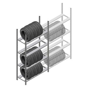 Bandenstelling Medium Duty 2200x1000x600 4 niveaus beginsectie Bandenstelling Medium Duty 2200x1000x600 4 niveaus beginsectie