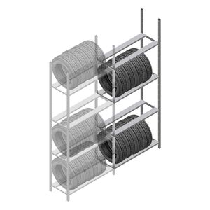 Bandenstelling Medium Duty 2500x1000x600 4 niveaus aanbouwsectie Bandenstelling Medium Duty 2500x1000x600 4 niveaus aanbouwsectie