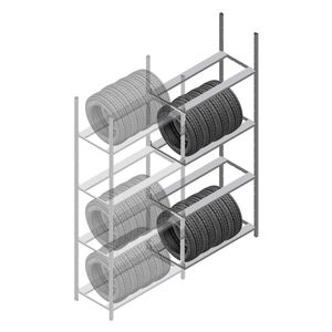 Bandenstelling Medium Duty 2500x1000x700 4 niveaus aanbouwsectie Bandenstelling Medium Duty 2500x1000x700 4 niveaus aanbouwsectie