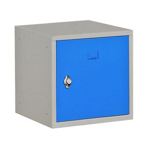 Stapelbare 1-deurs lockerkast kubus locker, blauw hangoog sluiting Stapelbare 1-deurs lockerkast kubus locker, blauw hangoog sluiting