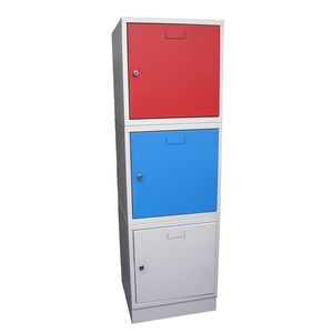 Stapelbare 1-deurs lockerkast kubus locker, rood, cilinderslot Stapelbare 1-deurs lockerkast kubus locker, rood, cilinderslot