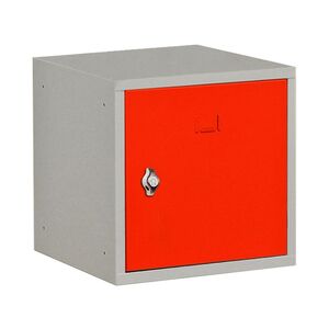 Stapelbare 1-deurs lockerkast kubus locker, rood, hangoog sluiting Stapelbare 1-deurs lockerkast kubus locker, rood, hangoog sluiting