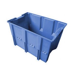 Stapelbare, nestbare transportkrat DLK1 480x312x300 blauw Stapelbare, nestbare transportkrat DLK1 480x312x300 blauw