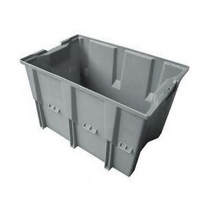 Stapelbare, nestbare transportkrat DLK1 480x312x300 grijs Stapelbare, nestbare transportkrat DLK1 480x312x300 grijs