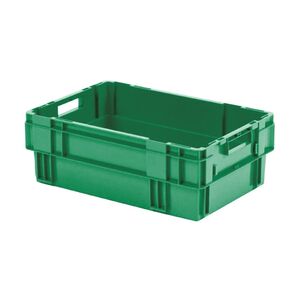 Stapelbare, nestbare transportkrat DTK0 600x400x210 groen Stapelbare, nestbare transportkrat DTK0 600x400x210 groen