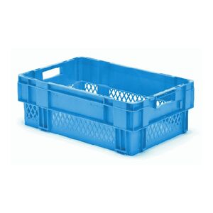 Stapelbare, nestbare transportkrat DTK1 600x400x210 blauw Stapelbare, nestbare transportkrat DTK1 600x400x210 blauw