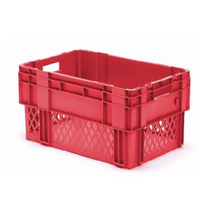 Stapelbare, nestbare transportkrat DTK1 600x400x320 rood Stapelbare, nestbare transportkrat DTK1 600x400x320 rood