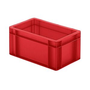 Transportkrat Euronorm plastic bak, krat TK0 300x200x145 rood Transportkrat Euronorm plastic bak, krat TK0 300x200x145 rood
