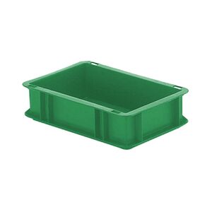 Transportkrat Euronorm plastic bak, krat TK0 300x200x75 groen Transportkrat Euronorm plastic bak, krat TK0 300x200x75 groen