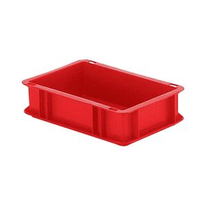 Transportkrat Euronorm plastic bak, krat TK0 300x200x75 rood Transportkrat Euronorm plastic bak, krat TK0 300x200x75 rood