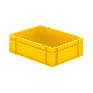 Transportkrat Euronorm plastic bak, krat TK0 400x300x120 geel Transportkrat Euronorm plastic bak, krat TK0 400x300x120 geel