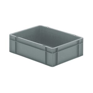 Transportkrat Euronorm plastic bak, krat TK0 400x300x120 grijs Transportkrat Euronorm plastic bak, krat TK0 400x300x120 grijs