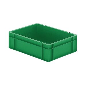 Transportkrat Euronorm plastic bak, krat TK0 400x300x120 groen Transportkrat Euronorm plastic bak, krat TK0 400x300x120 groen