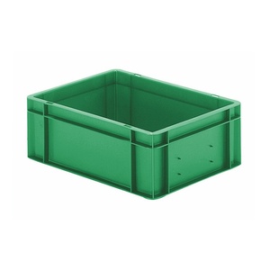 Transportkrat Euronorm plastic bak, krat TK0 400x300x145 groen Transportkrat Euronorm plastic bak, krat TK0 400x300x145 groen