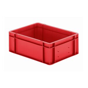Transportkrat Euronorm plastic bak, krat TK0 400x300x145 rood Transportkrat Euronorm plastic bak, krat TK0 400x300x145 rood