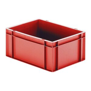 Transportkrat Euronorm plastic bak, krat TK0 400x300x175 rood Transportkrat Euronorm plastic bak, krat TK0 400x300x175 rood