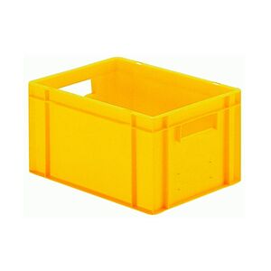 Transportkrat Euronorm plastic bak, krat TK0 400x300x210 geel Transportkrat Euronorm plastic bak, krat TK0 400x300x210 geel