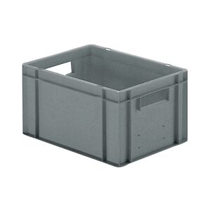 Transportkrat Euronorm plastic bak, krat TK0 400x300x210 grijs Transportkrat Euronorm plastic bak, krat TK0 400x300x210 grijs