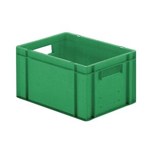 Transportkrat Euronorm plastic bak, krat TK0 400x300x210 groen Transportkrat Euronorm plastic bak, krat TK0 400x300x210 groen
