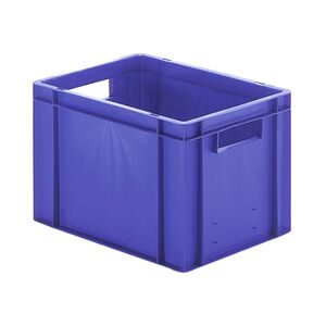 Transportkrat Euronorm plastic bak, krat TK0 400x300x270 blauw Transportkrat Euronorm plastic bak, krat TK0 400x300x270 blauw