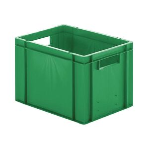 Transportkrat Euronorm plastic bak, krat TK0 400x300x270 groen Transportkrat Euronorm plastic bak, krat TK0 400x300x270 groen