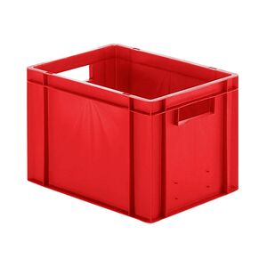 Transportkrat Euronorm plastic bak, krat TK0 400x300x270 rood Transportkrat Euronorm plastic bak, krat TK0 400x300x270 rood