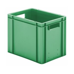 Transportkrat Euronorm plastic bak, krat TK0 400x300x320 groen Transportkrat Euronorm plastic bak, krat TK0 400x300x320 groen
