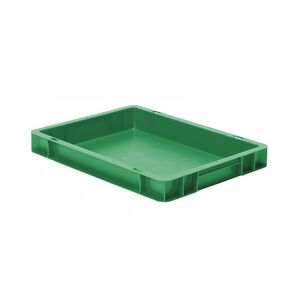 Transportkrat Euronorm plastic bak, krat TK0 400x300x50 groen Transportkrat Euronorm plastic bak, krat TK0 400x300x50 groen
