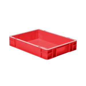Transportkrat Euronorm plastic bak, krat TK0 400x300x75 rood Transportkrat Euronorm plastic bak, krat TK0 400x300x75 rood