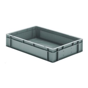 Transportkrat Euronorm plastic bak, krat TK0 600x400x120 grijs Transportkrat Euronorm plastic bak, krat TK0 600x400x120 grijs