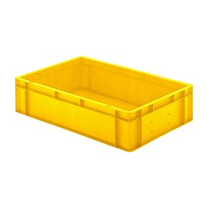 Transportkrat Euronorm plastic bak, krat TK0 600x400x145 geel Transportkrat Euronorm plastic bak, krat TK0 600x400x145 geel