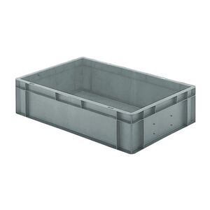 Transportkrat Euronorm plastic bak, krat TK0 600x400x145 grijs Transportkrat Euronorm plastic bak, krat TK0 600x400x145 grijs