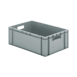 Transportkrat Euronorm plastic bak, krat TK0 600x400x210 grijs Transportkrat Euronorm plastic bak, krat TK0 600x400x210 grijs