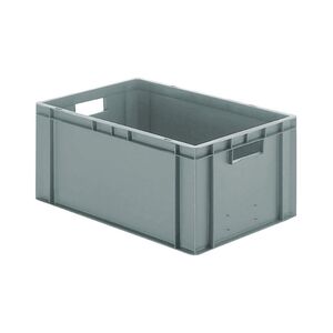 Transportkrat Euronorm plastic bak, krat TK0 600x400x270 grijs Transportkrat Euronorm plastic bak, krat TK0 600x400x270 grijs