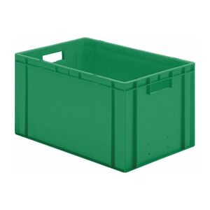 Transportkrat Euronorm plastic bak, krat TK0 600x400x320 groen Transportkrat Euronorm plastic bak, krat TK0 600x400x320 groen