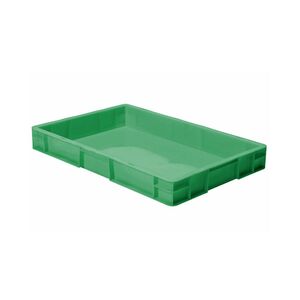 Transportkrat Euronorm plastic bak, krat TK0 600x400x75 groen Transportkrat Euronorm plastic bak, krat TK0 600x400x75 groen