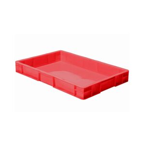 Transportkrat Euronorm plastic bak, krat TK0 600x400x75 rood Transportkrat Euronorm plastic bak, krat TK0 600x400x75 rood