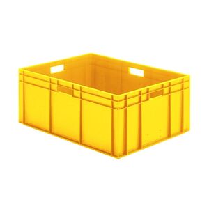 Transportkrat Euronorm plastic bak, krat TK0 800x600x320 geel Transportkrat Euronorm plastic bak, krat TK0 800x600x320 geel