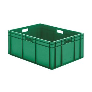Transportkrat Euronorm plastic bak, krat TK0 800x600x320 groen Transportkrat Euronorm plastic bak, krat TK0 800x600x320 groen