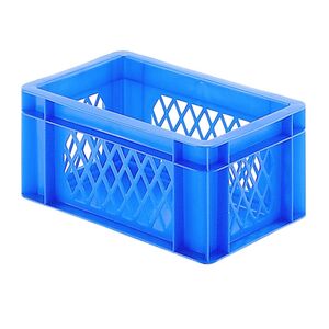 Transportkrat Euronorm plastic bak, krat TK1 300x200x145 blauw Transportkrat Euronorm plastic bak, krat TK1 300x200x145 blauw