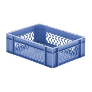 Transportkrat Euronorm plastic bak, krat TK1 400x300x120 blauw Transportkrat Euronorm plastic bak, krat TK1 400x300x120 blauw