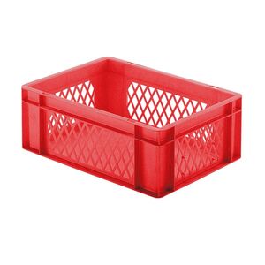 Transportkrat Euronorm plastic bak, krat TK1 400x300x145 rood Transportkrat Euronorm plastic bak, krat TK1 400x300x145 rood