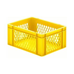 Transportkrat Euronorm plastic bak, krat TK1 400x300x175 geel Transportkrat Euronorm plastic bak, krat TK1 400x300x175 geel