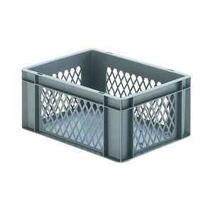 Transportkrat Euronorm plastic bak, krat TK1 400x300x175 grijs Transportkrat Euronorm plastic bak, krat TK1 400x300x175 grijs
